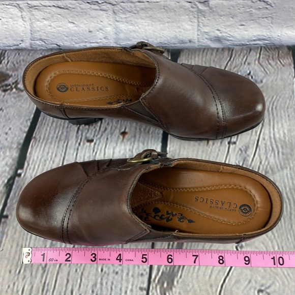 NWT: EARTH SPIRIT CLASSICS Brown Leather Mules - Picture 7 of 17